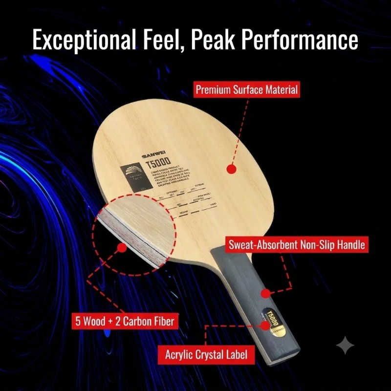 1pcs SANWEI T5000 Table Tennis - Stiga Carbon Blade 评论和价格