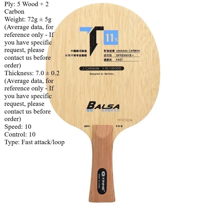 YINHE T-11S/10S Table Tennis P - Stiga Carbon Blade 评论和价格