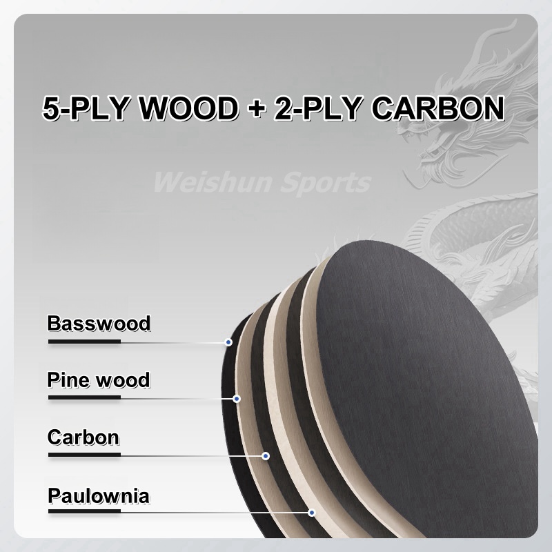 1PC 5-ply Wood and 2-ply Carbo - Table Tennis Zhang Jike 评论和价格